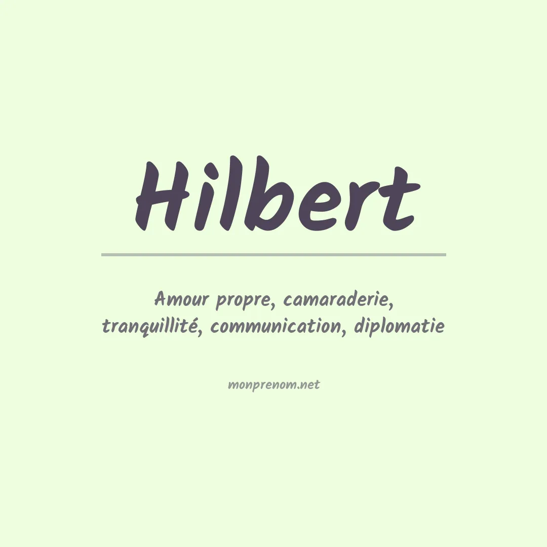 Prénom Hilbert
