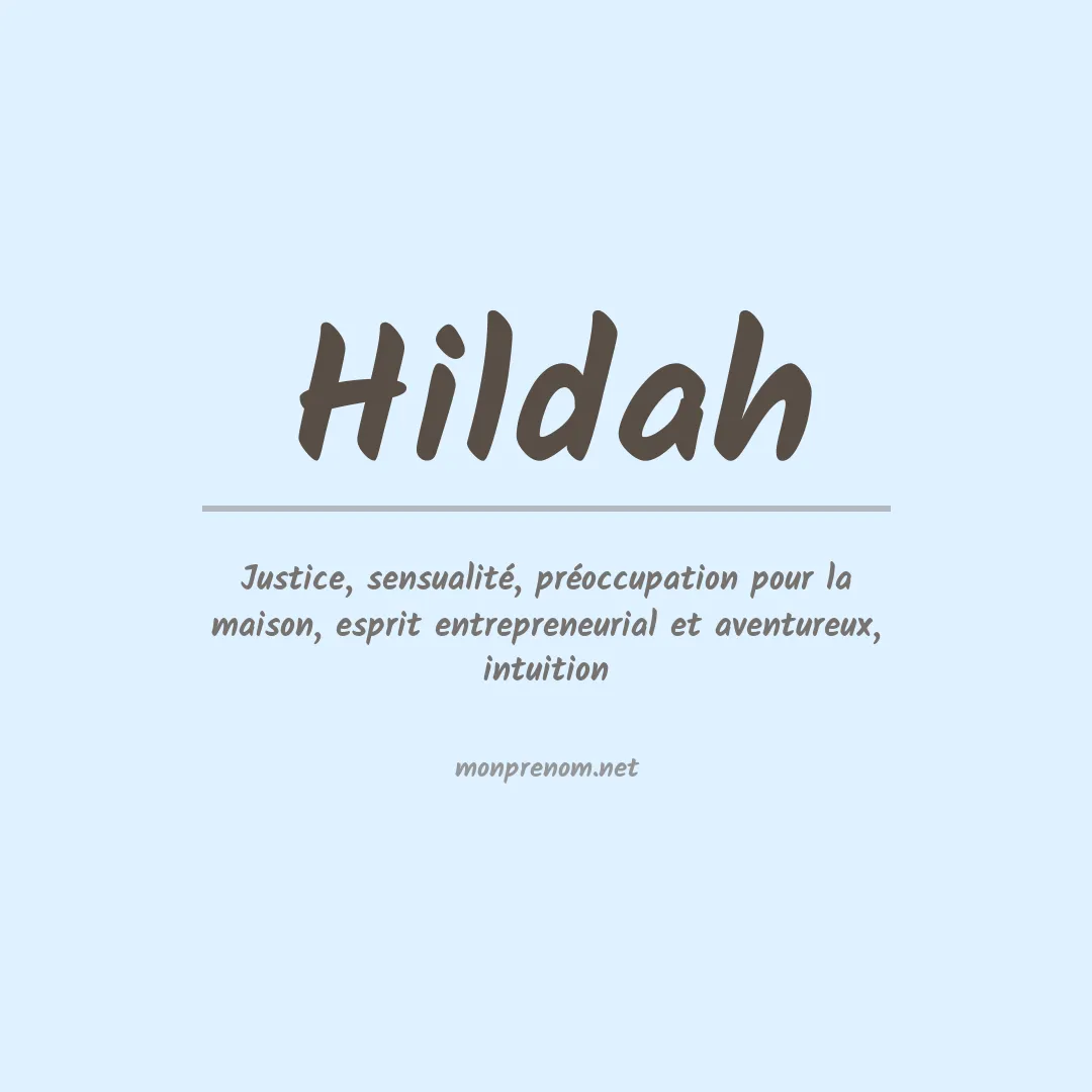 Signification du prénom Hildah