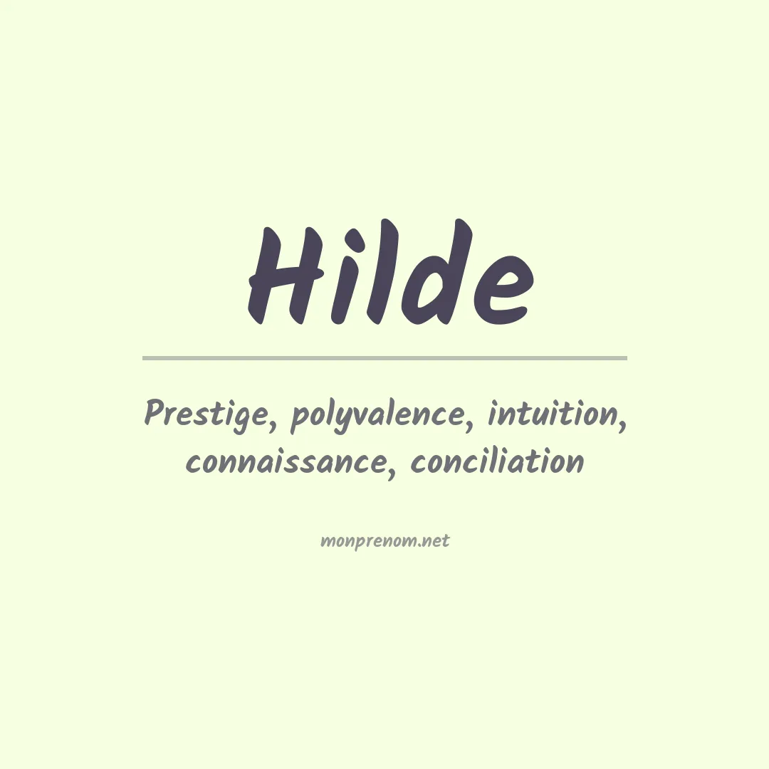 Prénom Hilde