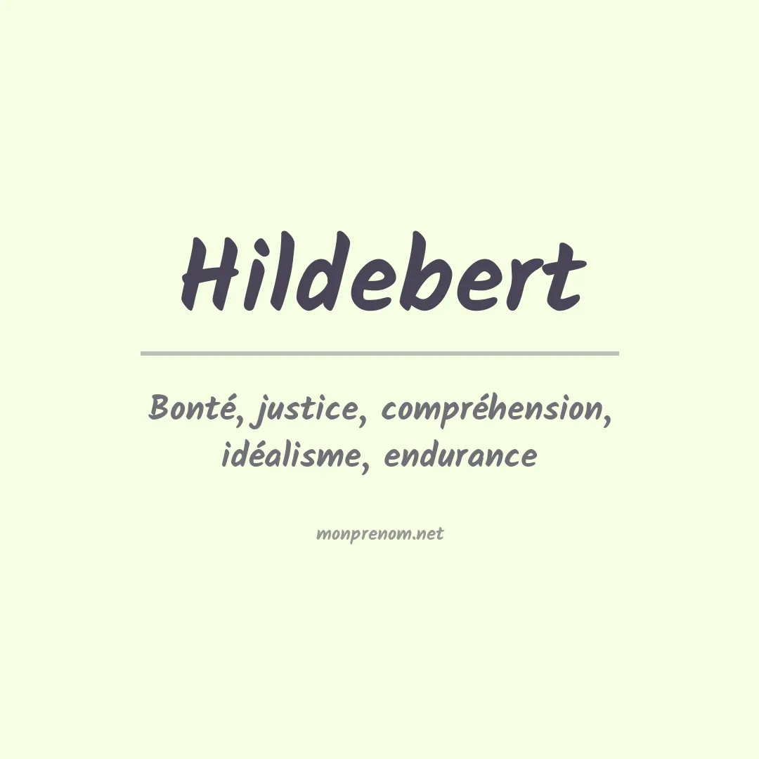 Signification du prénom Hildebert