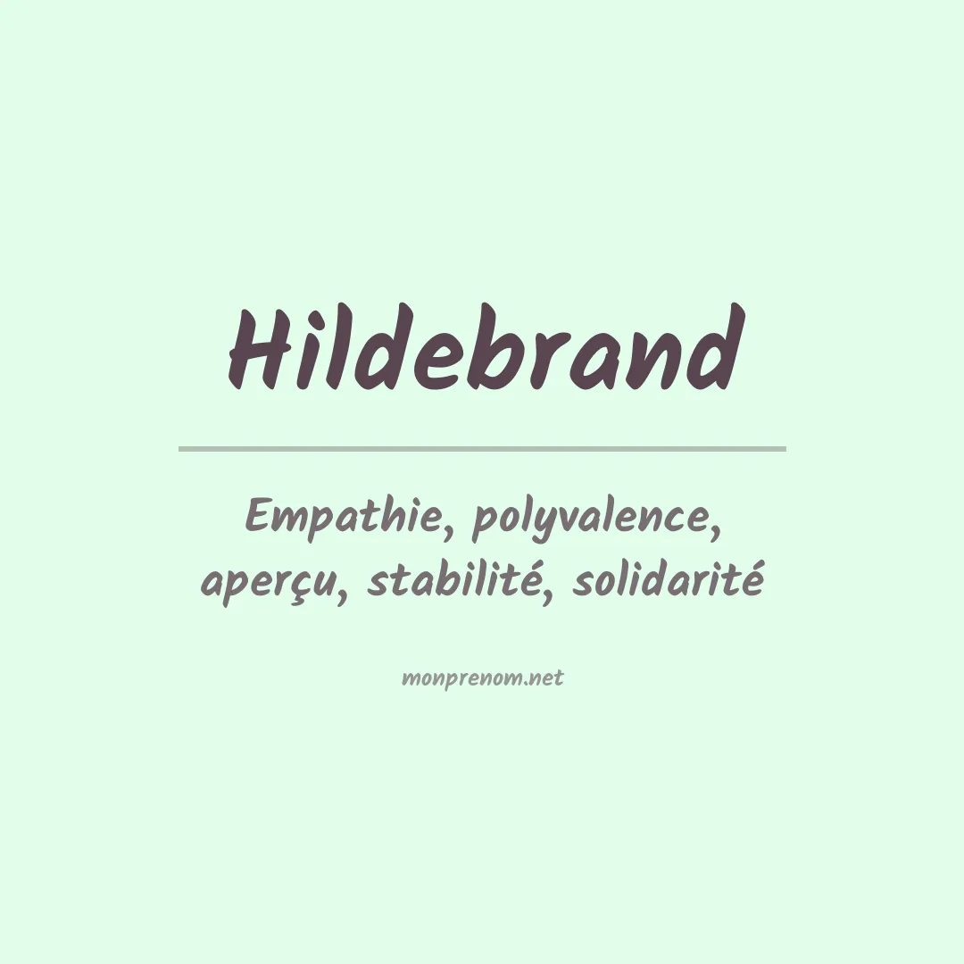 Signification du prénom Hildebrand