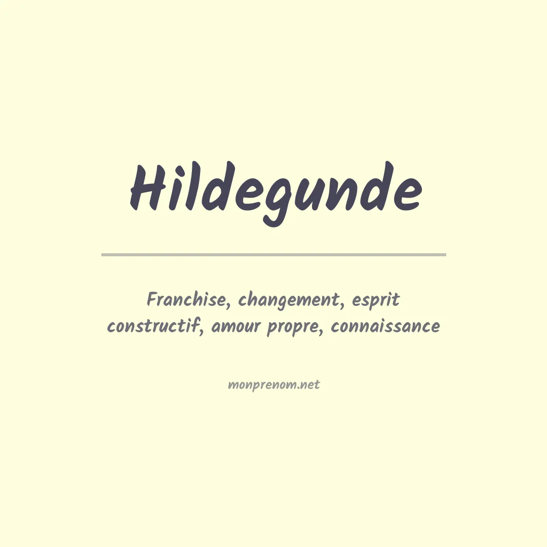 Signification du prénom Hildegunde