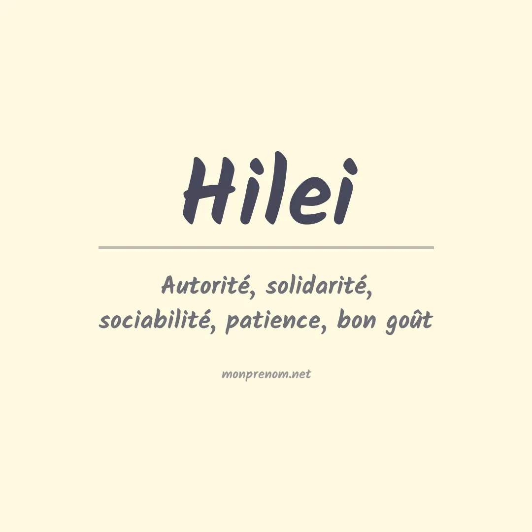 Signification du prénom Hilei