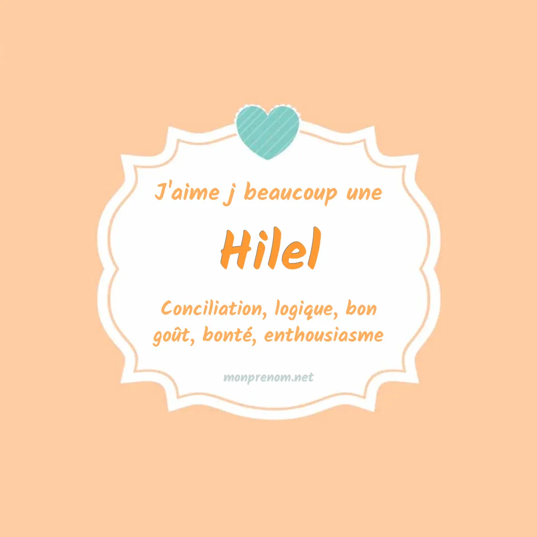 J'aime beaucoup Hilel