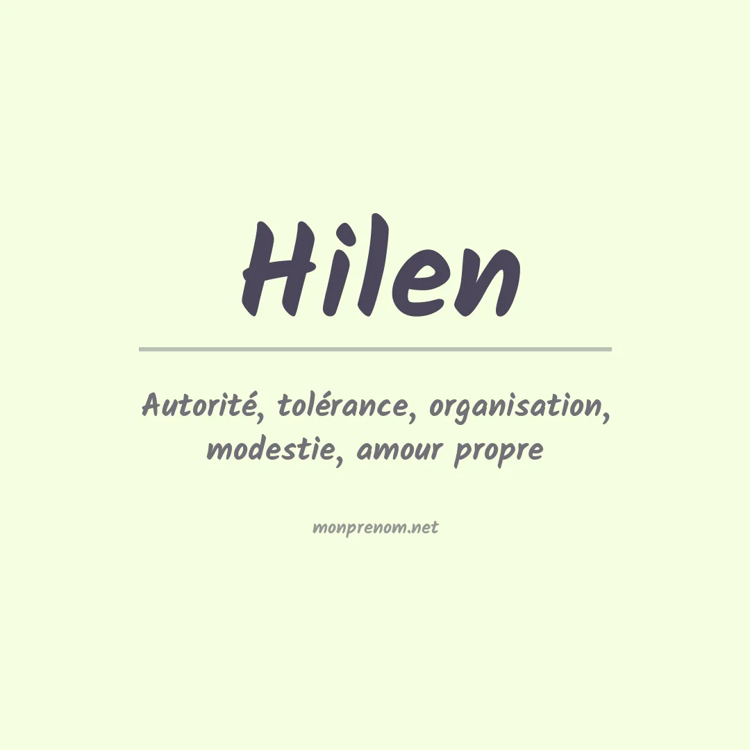 Prénom Hilen