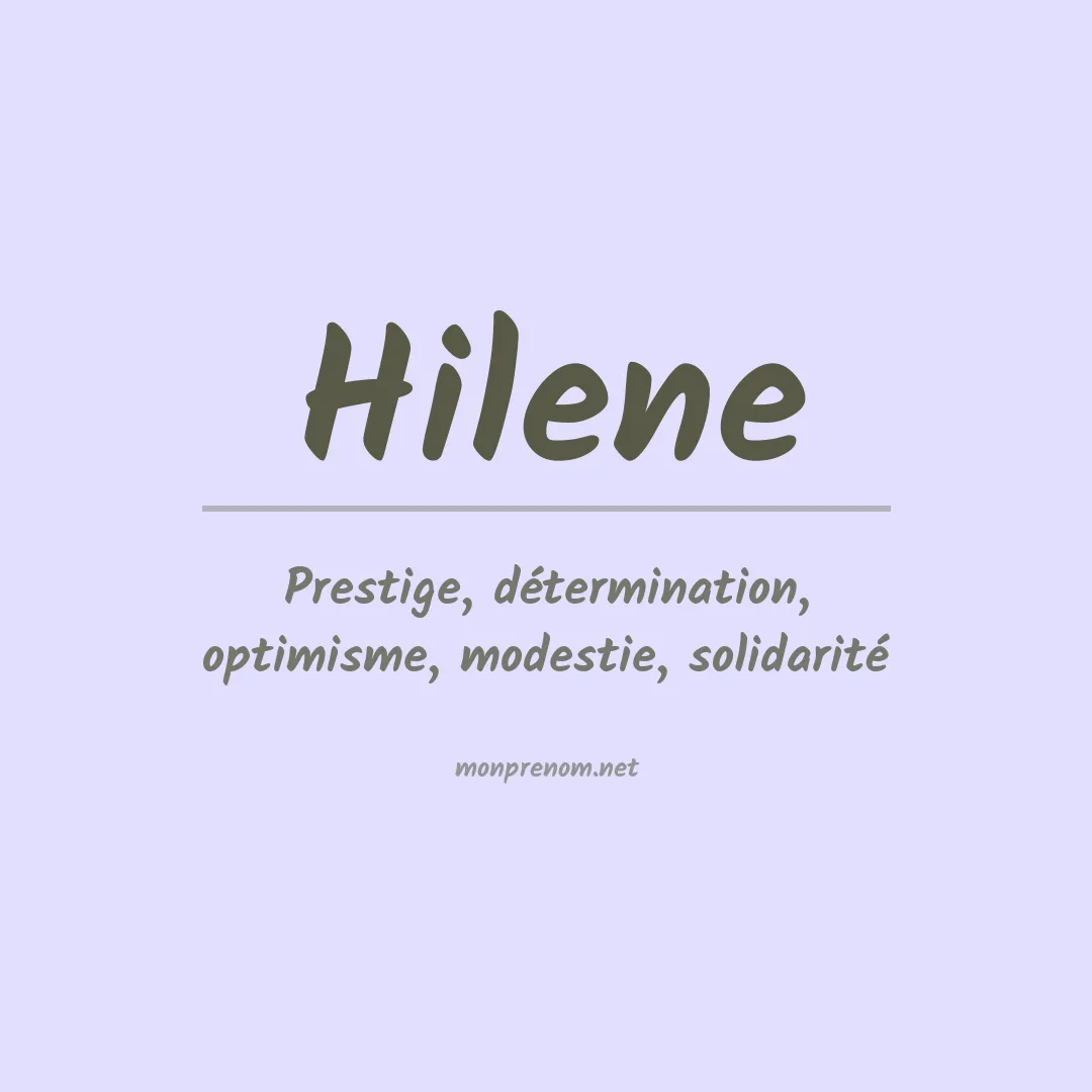 Prénom Hilene