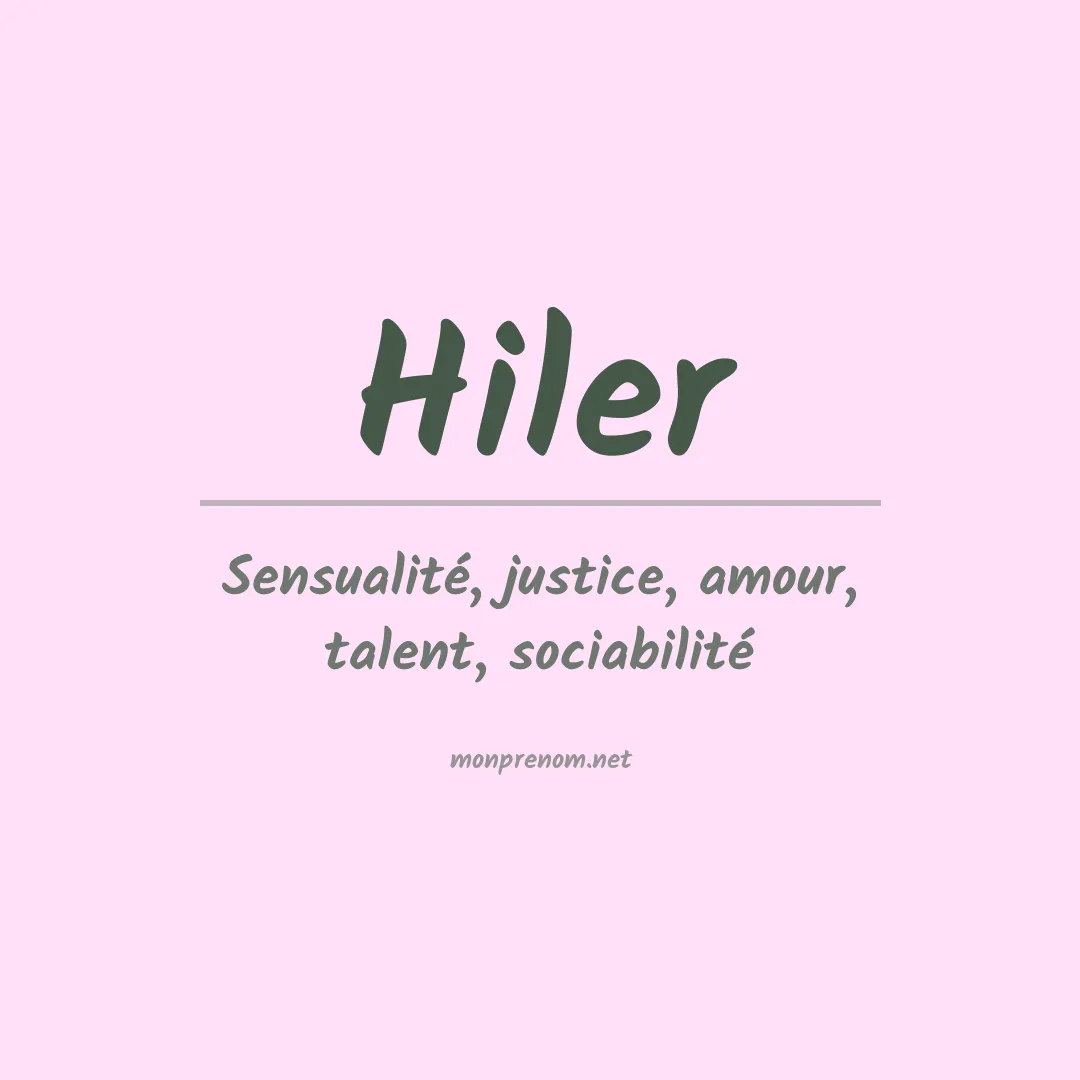 Prénom Hiler