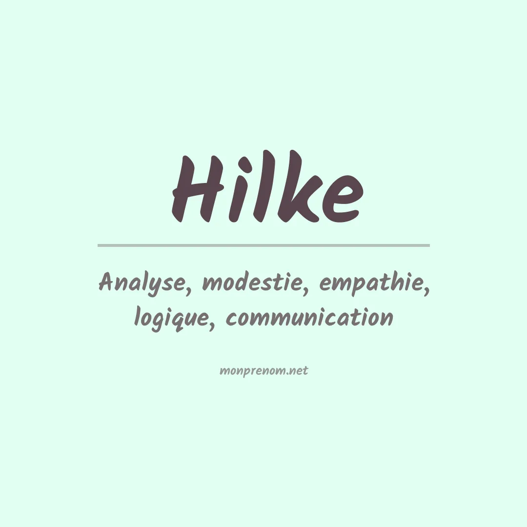 Prénom Hilke