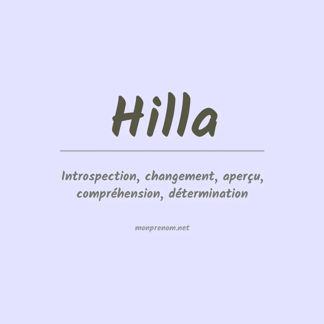 Prénom Hilla