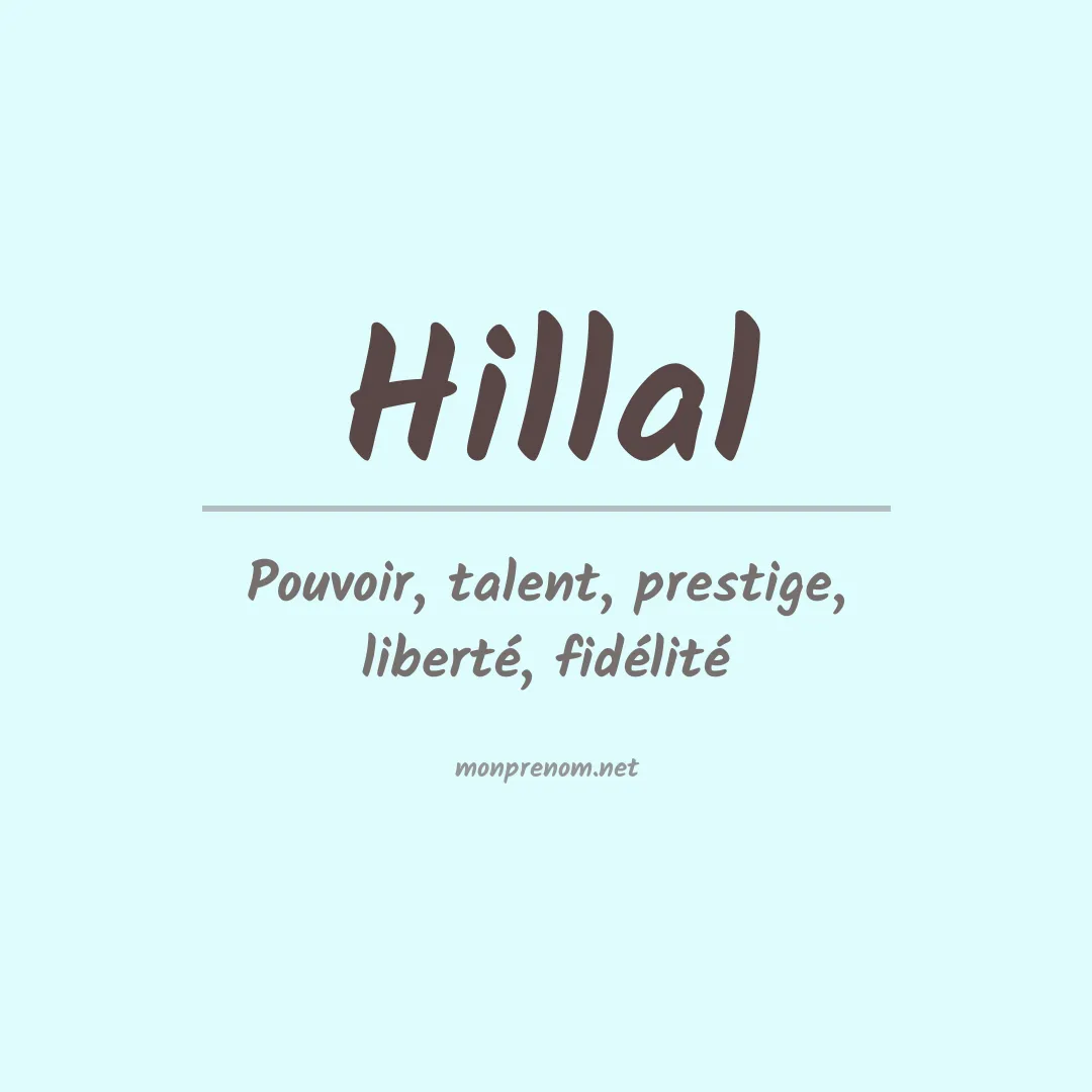 Signification du prénom Hillal
