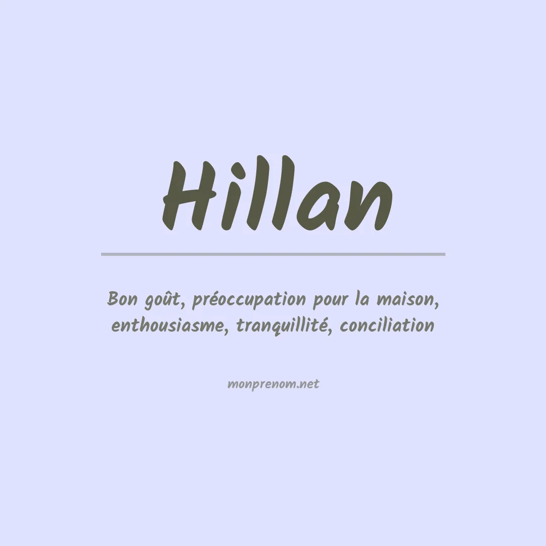 Prénom Hillan