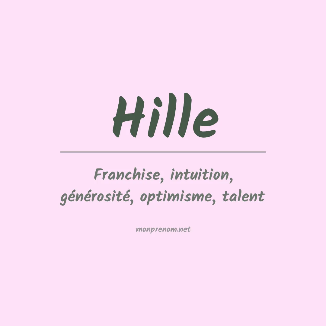 Prénom Hille