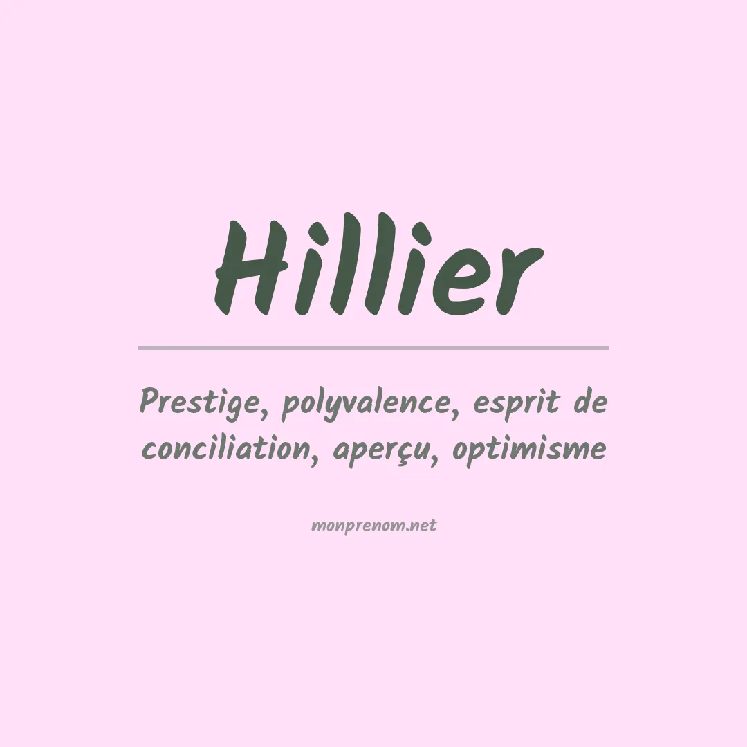 Prénom Hillier