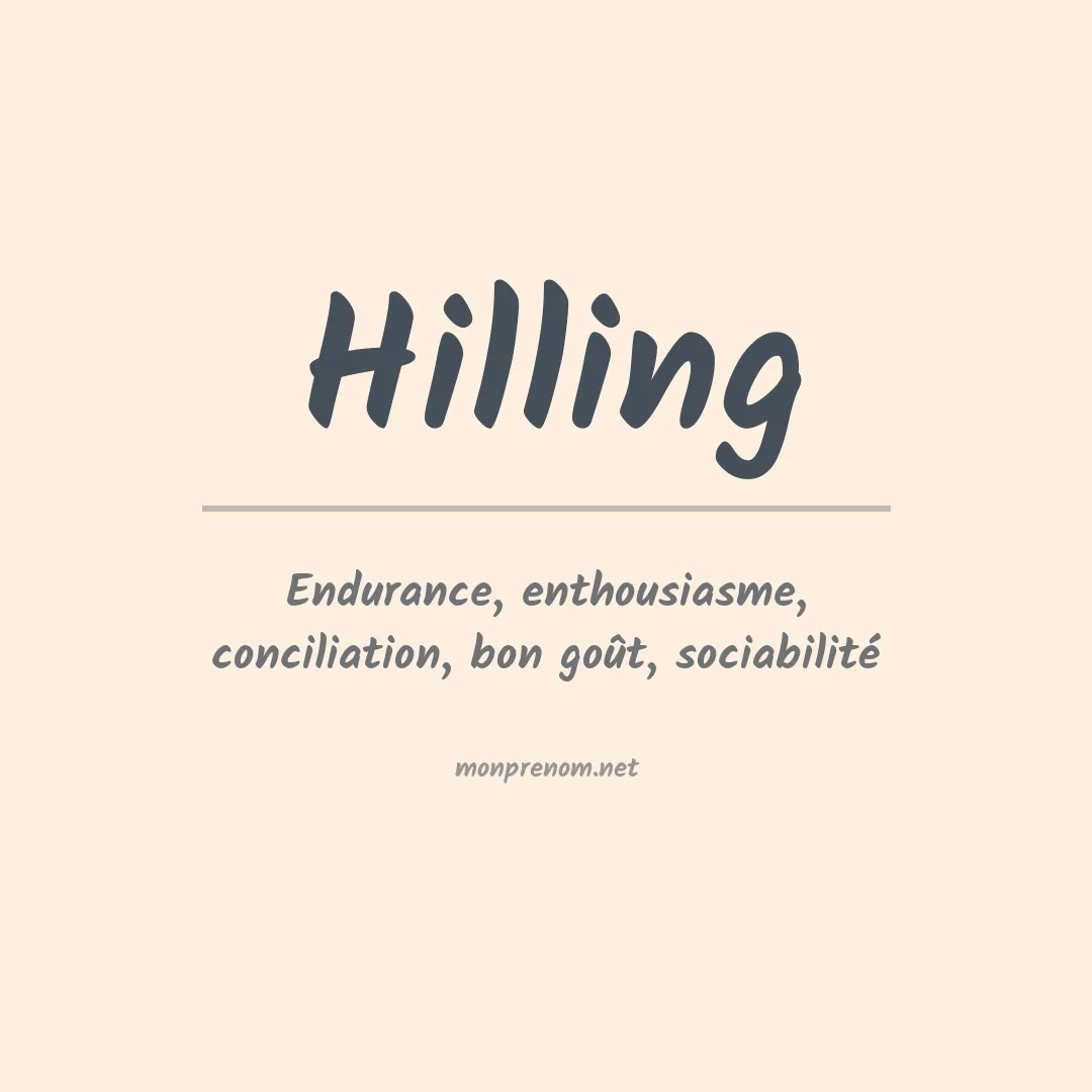 Prénom Hilling