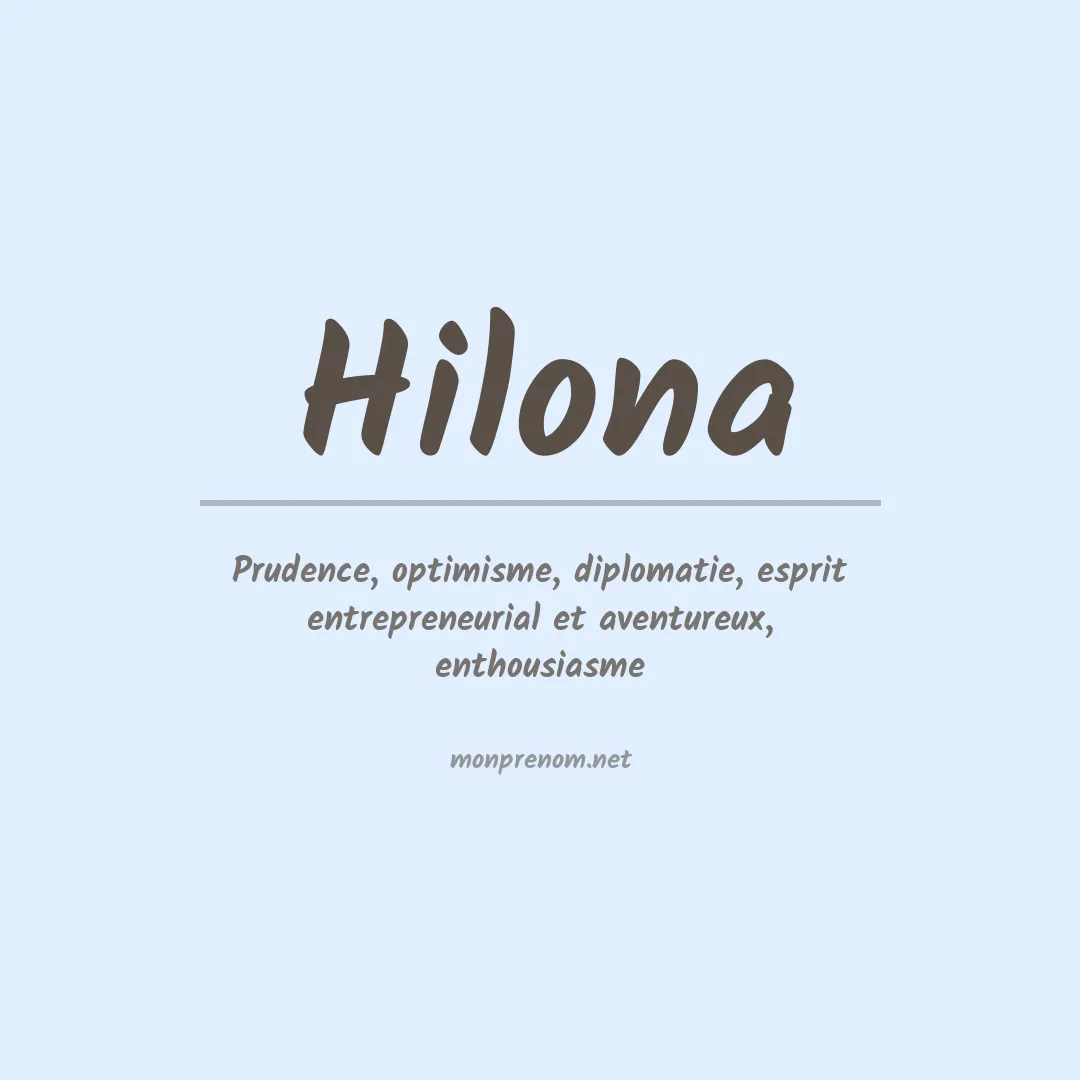 Signification du prénom Hilona