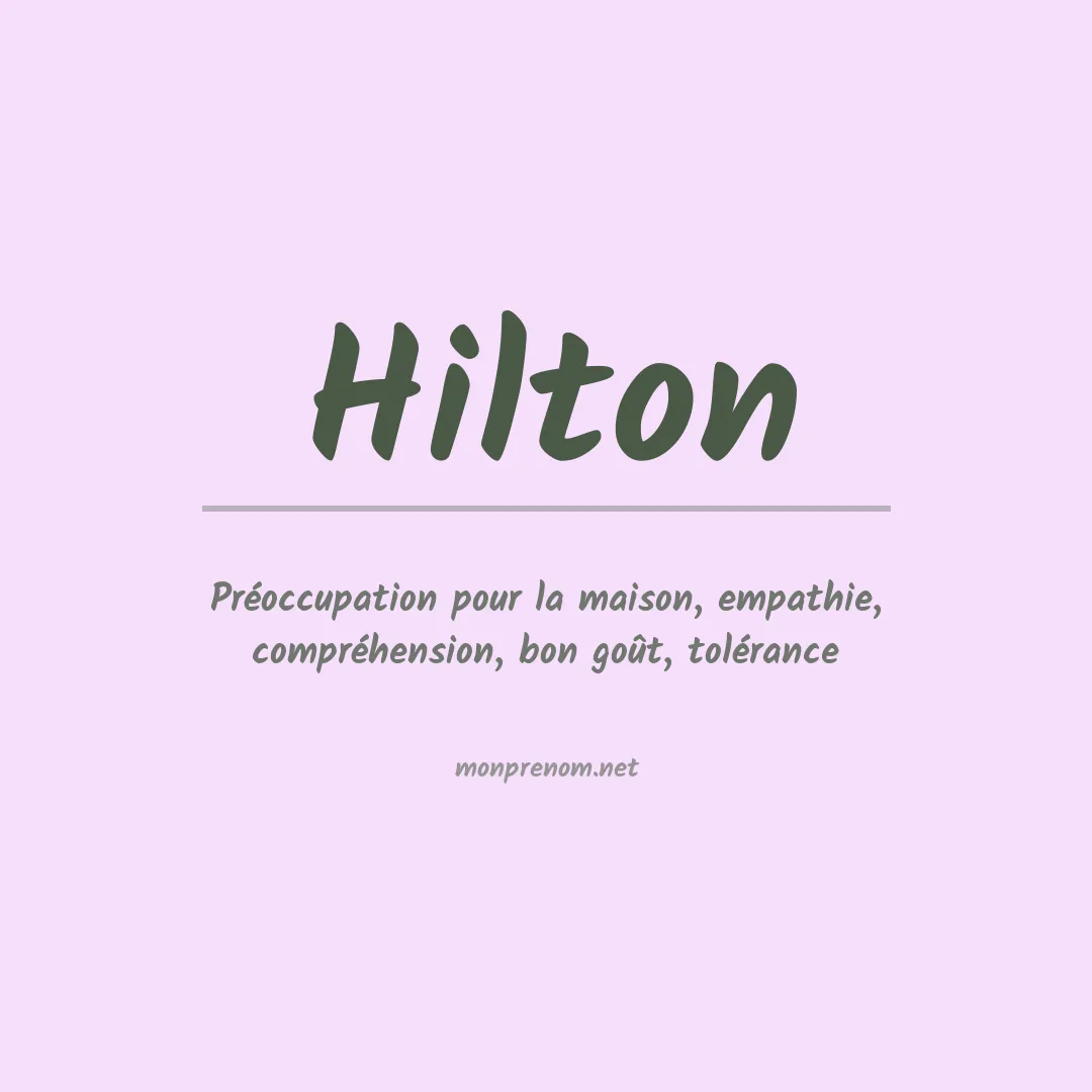 Prénom Hilton