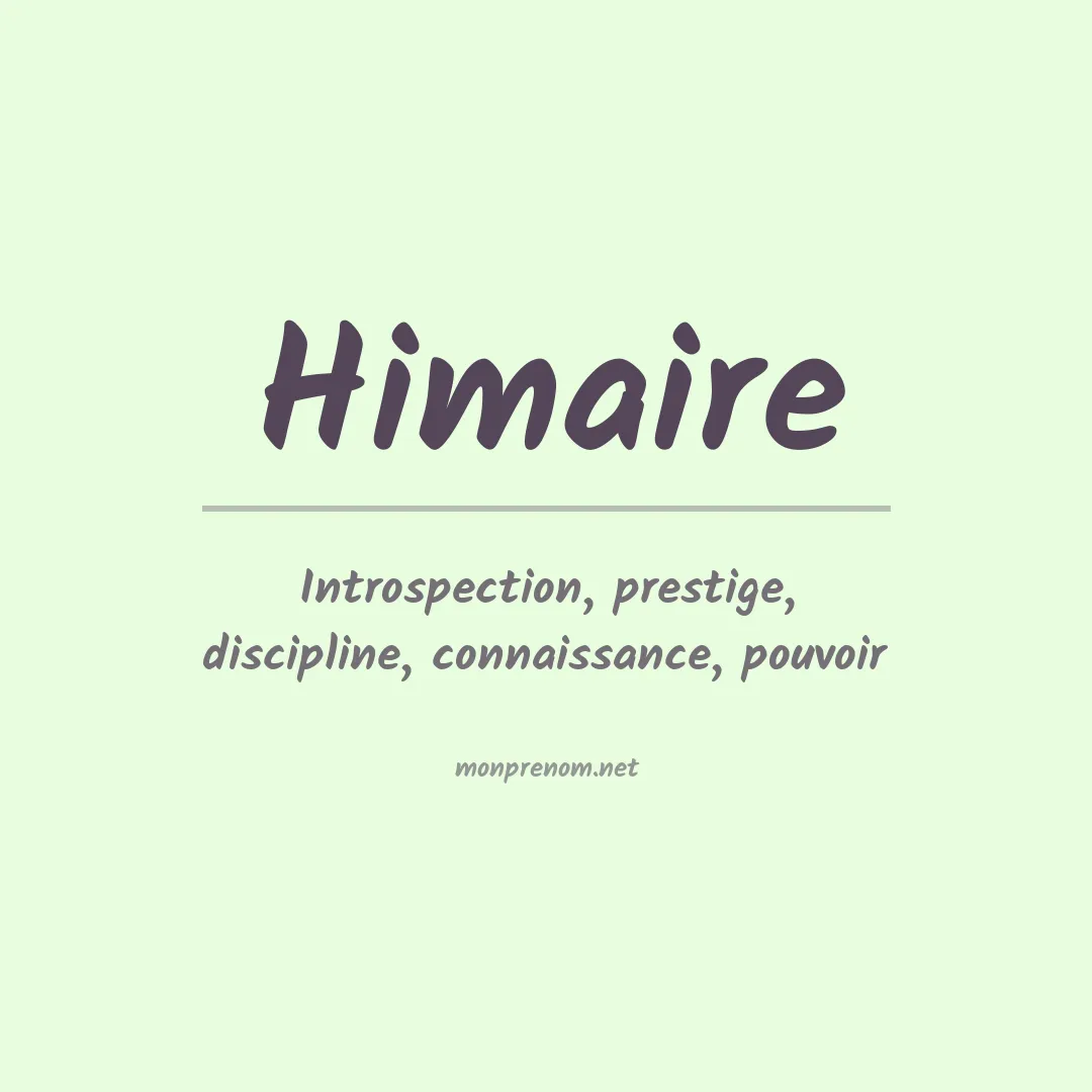 Signification du prénom Himaire