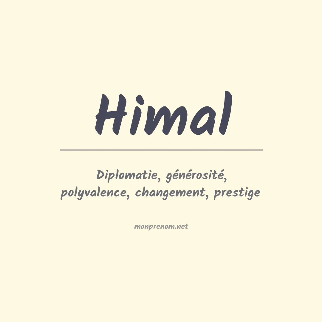 Signification du prénom Himal