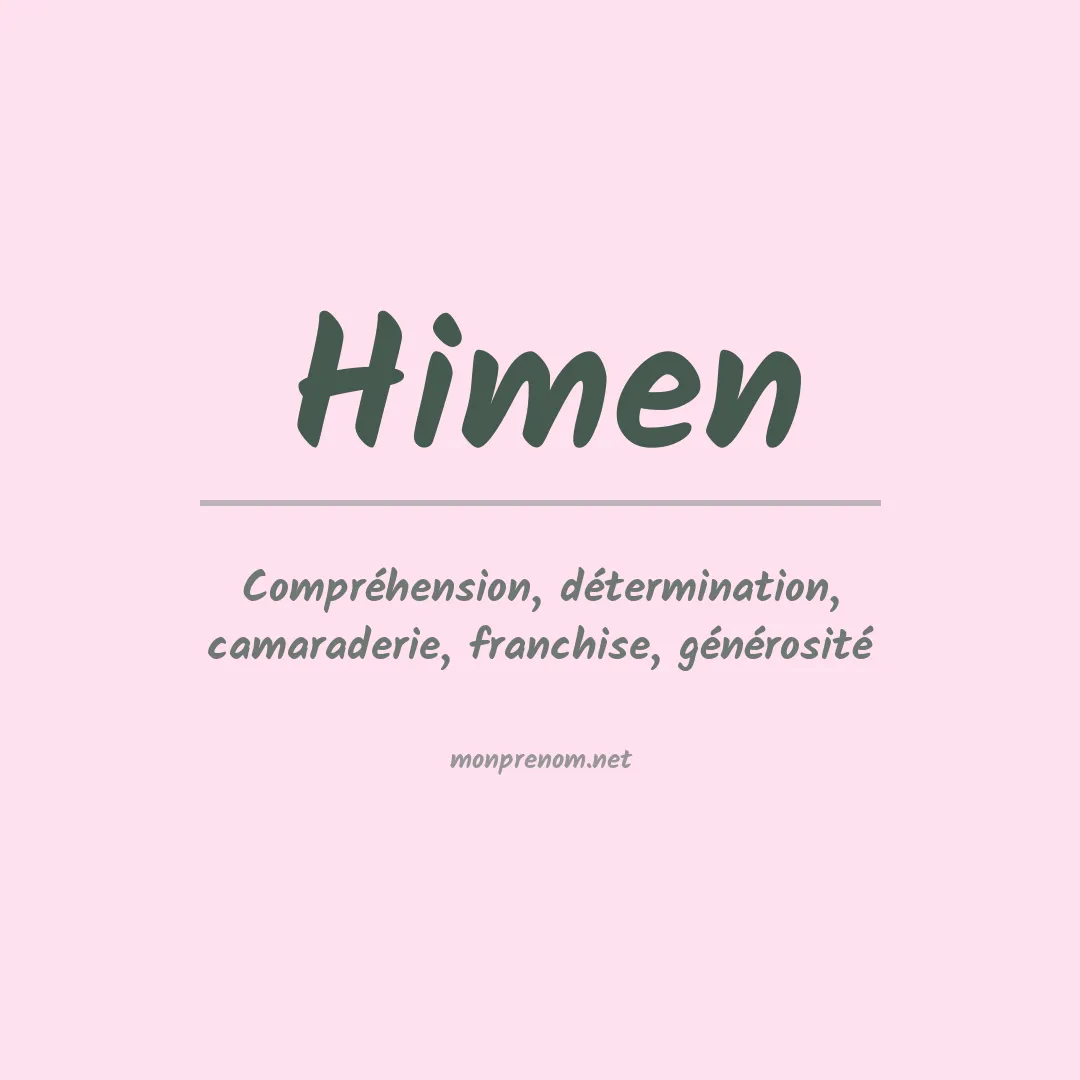 Signification du prénom Himen