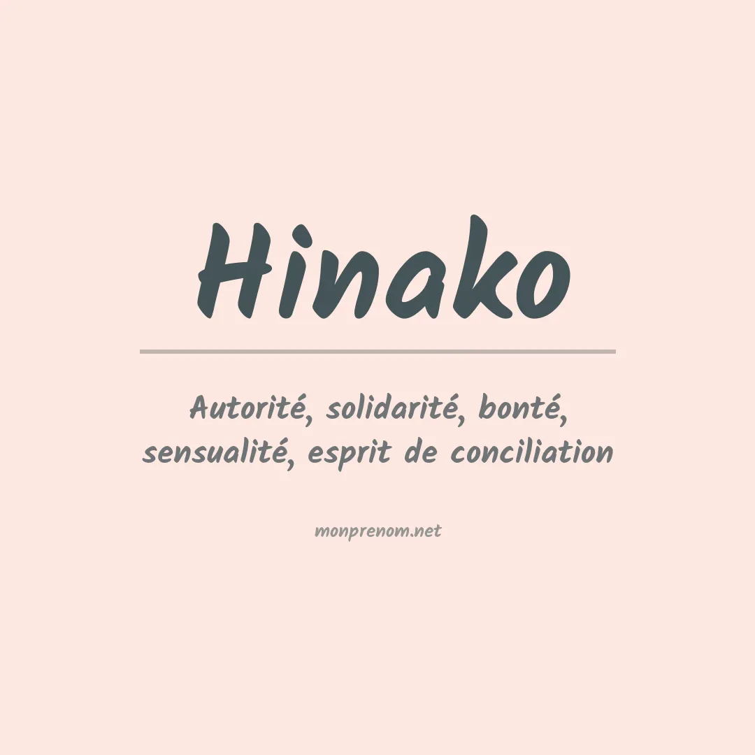 Signification du prénom Hinako