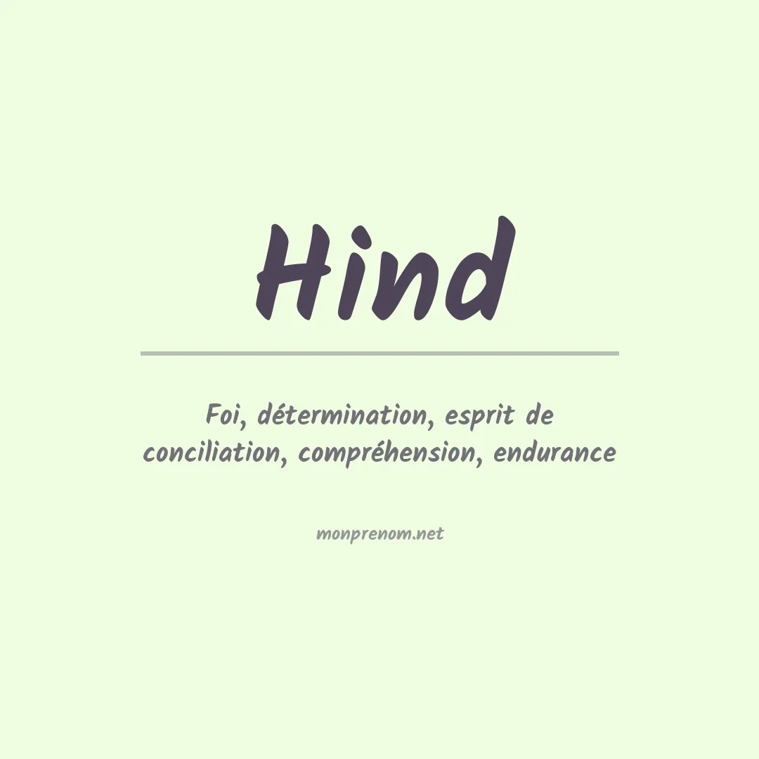 Prénom Hind