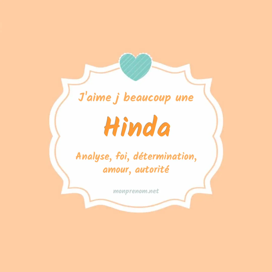 J'aime beaucoup Hinda