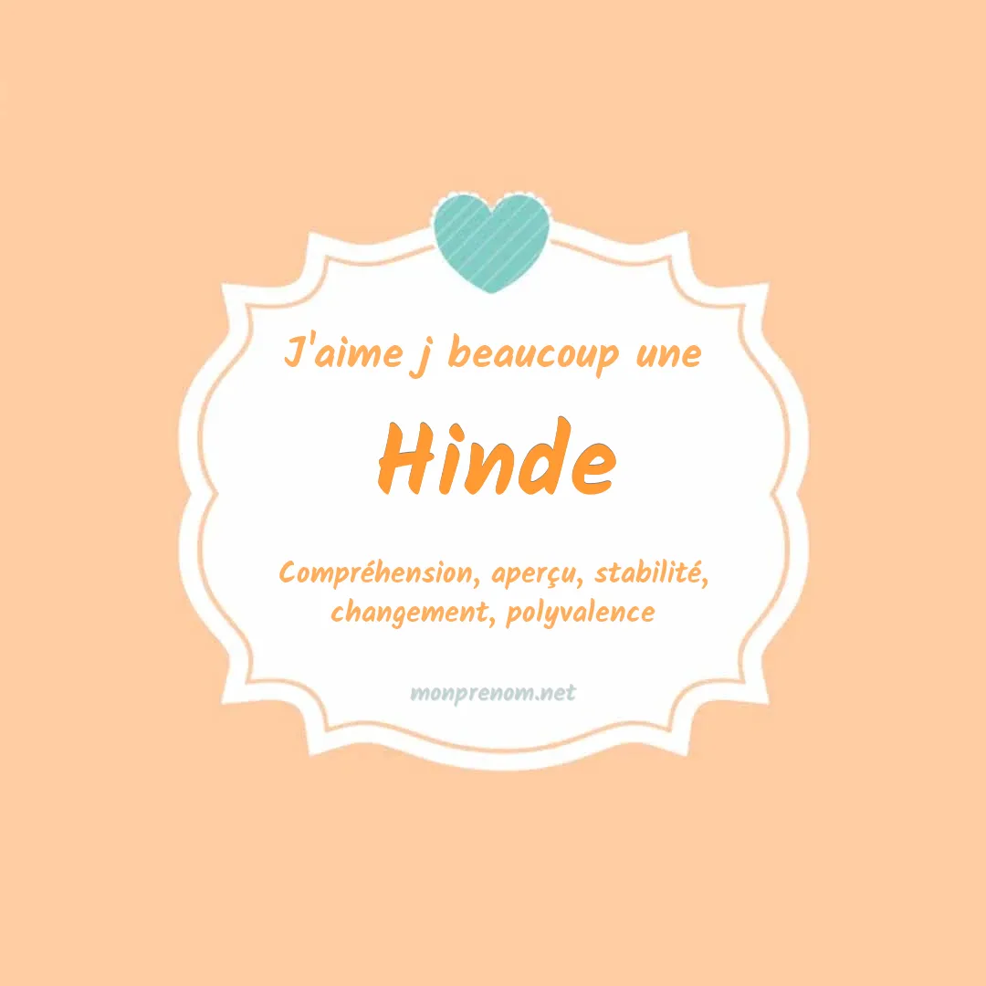 J'aime beaucoup Hinde