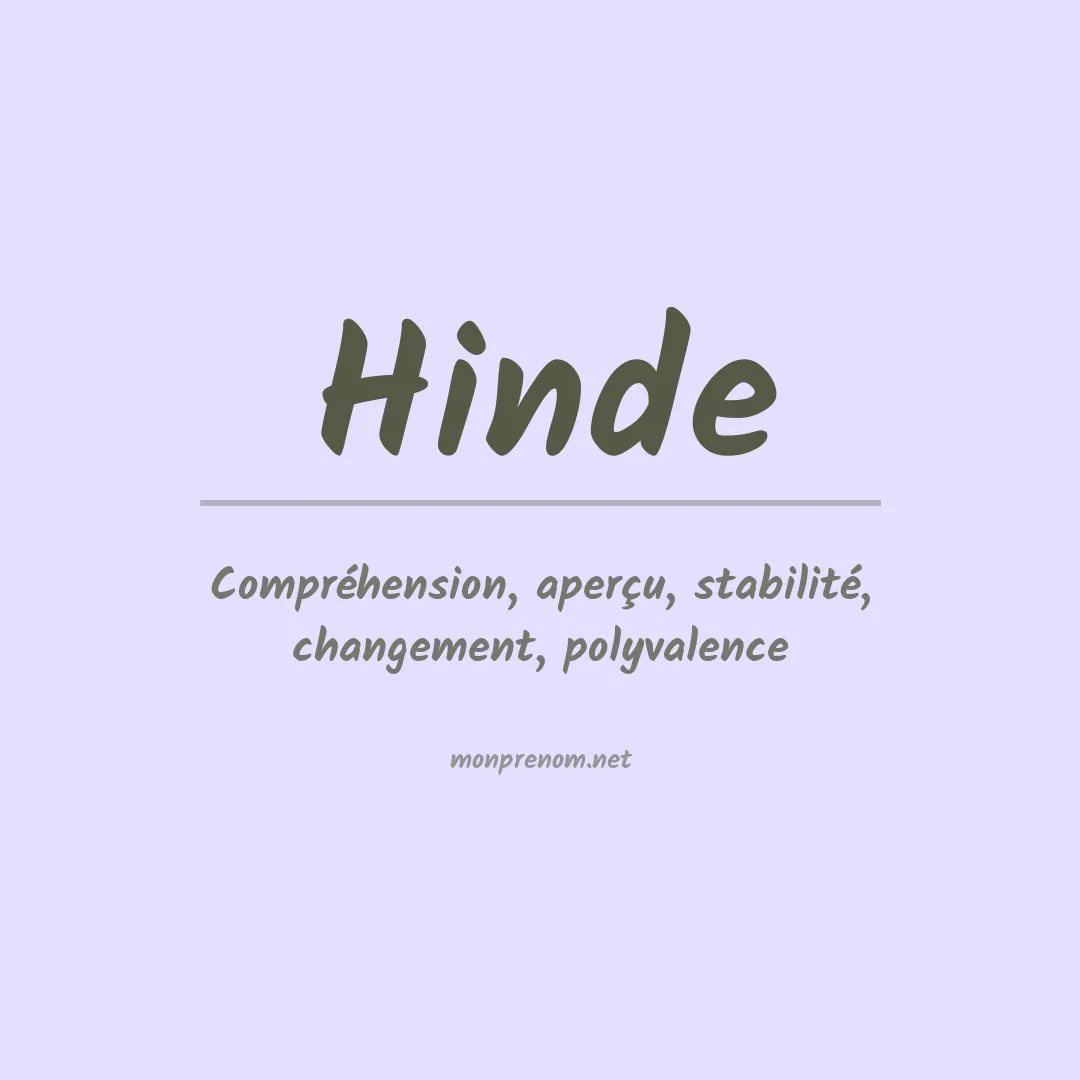 Prénom Hinde