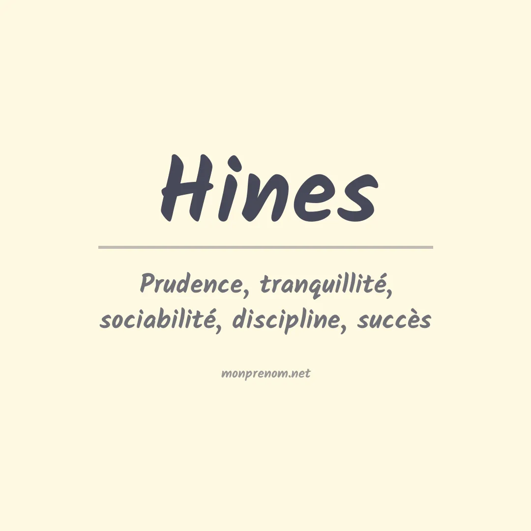 Prénom Hines