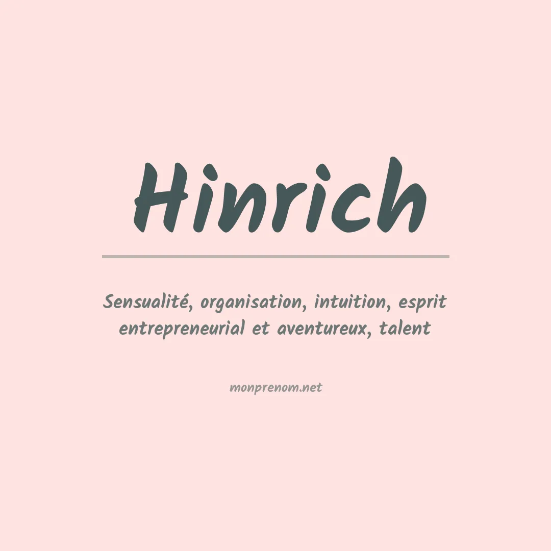 Signification du prénom Hinrich