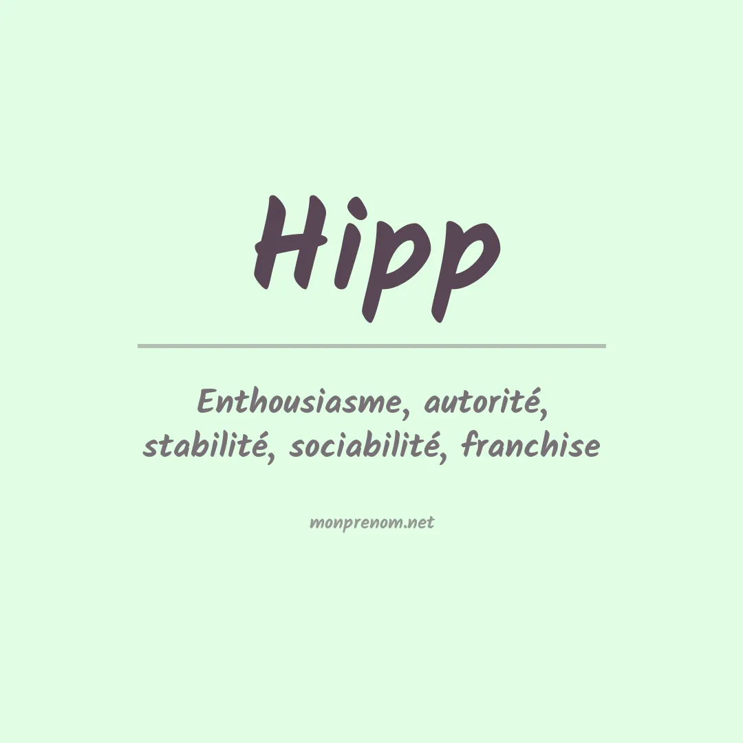 Prénom Hipp