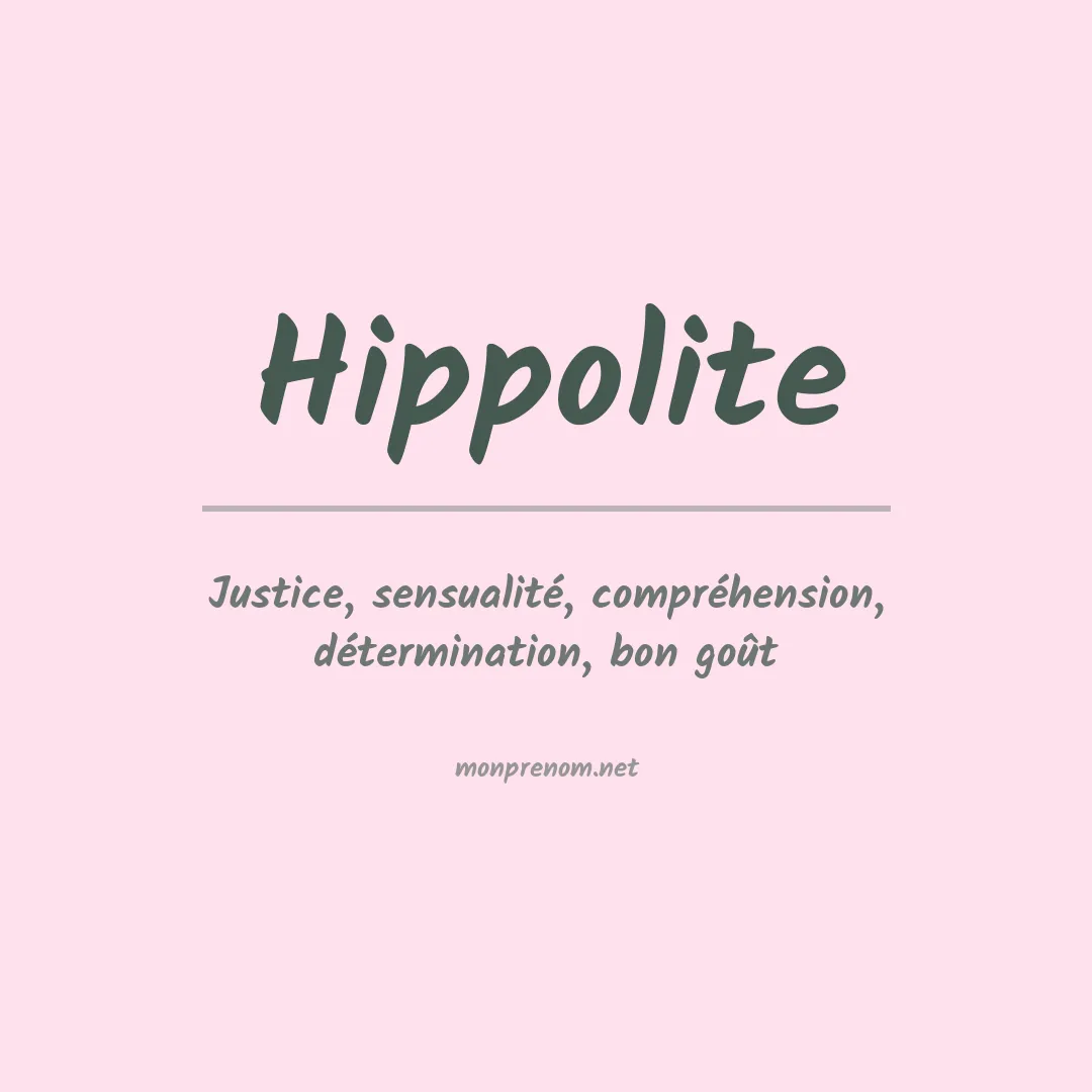 Prénom Hippolite
