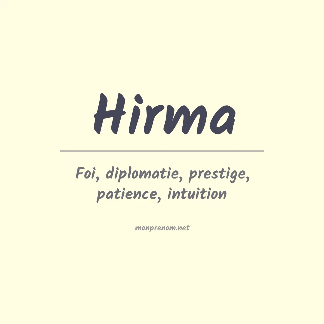 Prénom Hirma