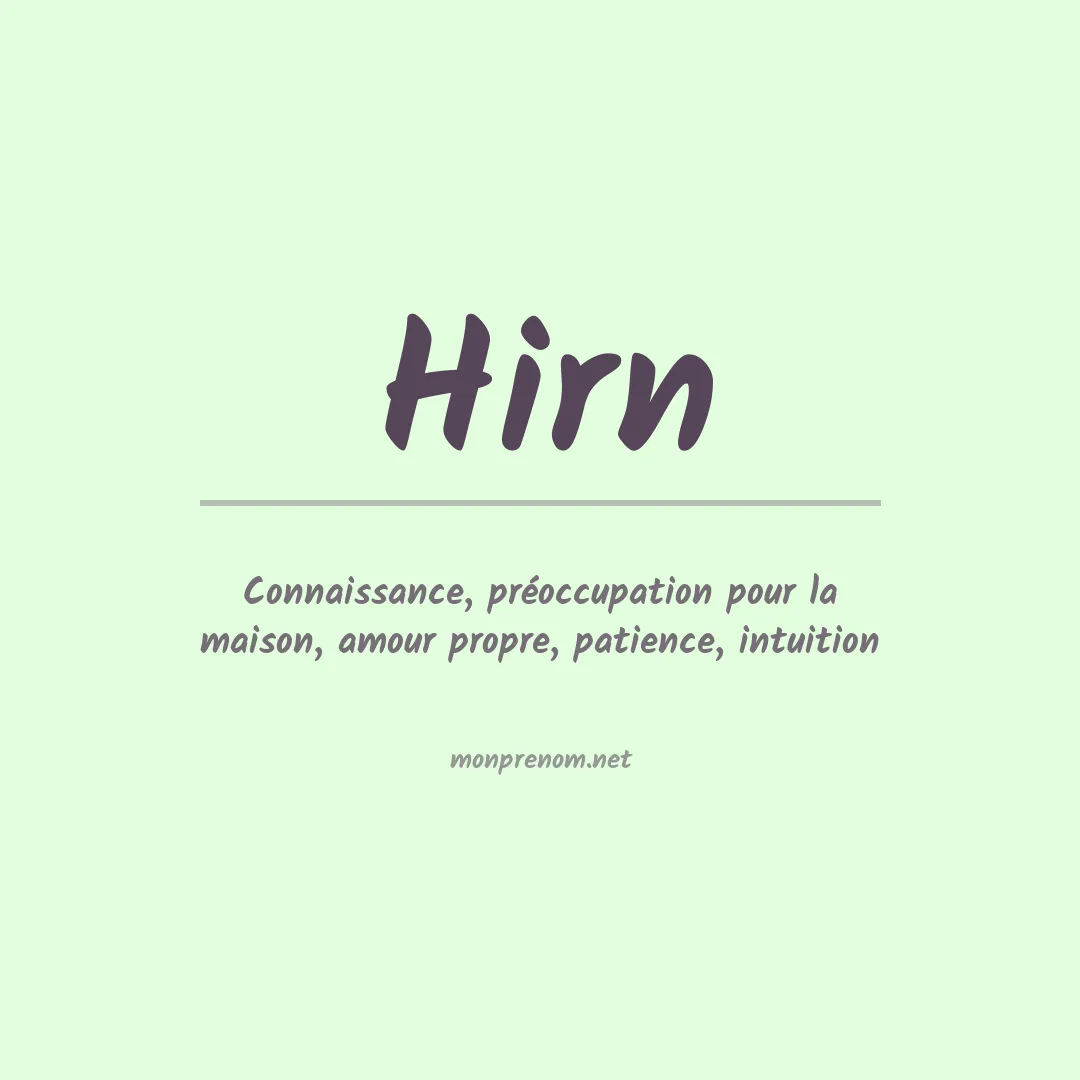 Prénom Hirn
