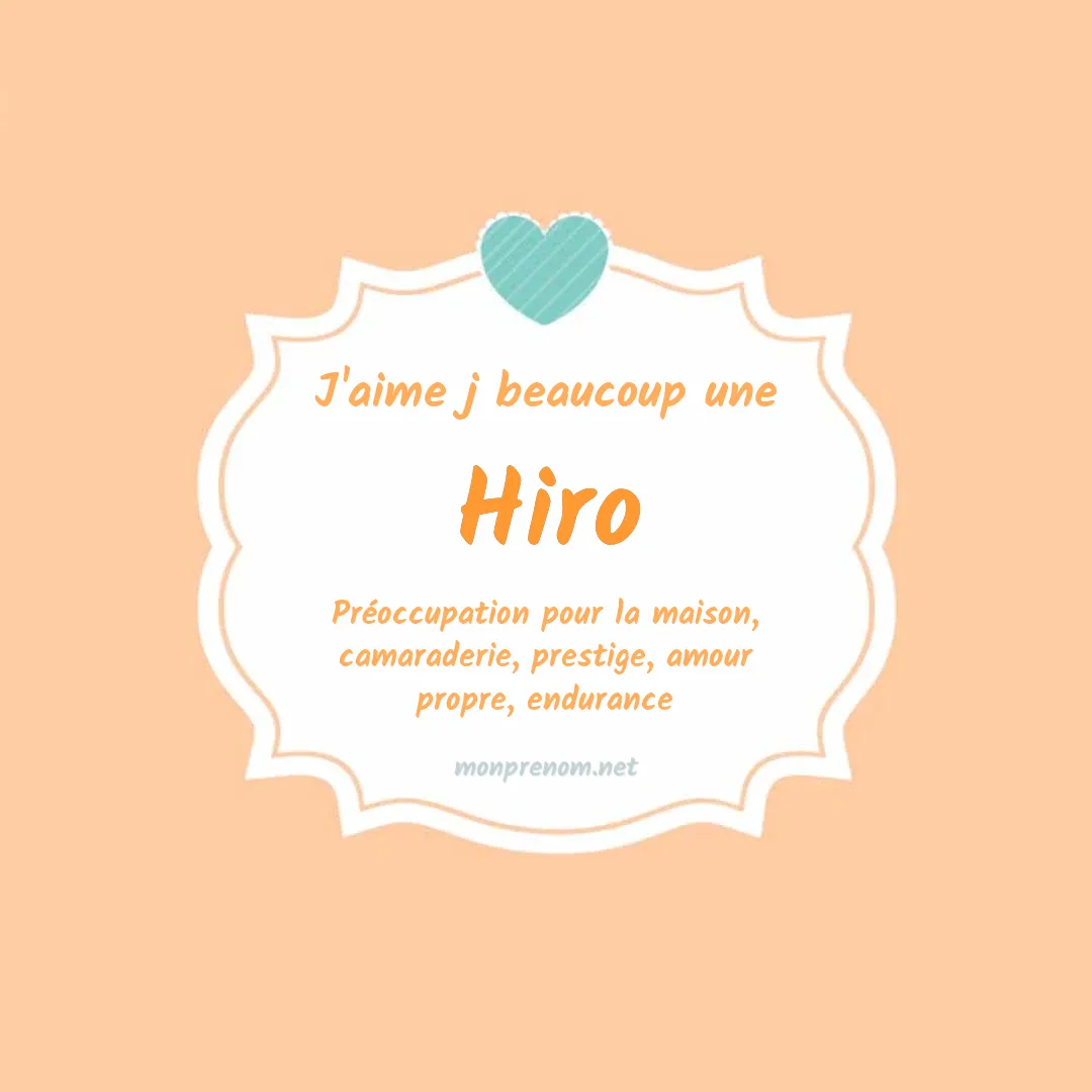 J'aime beaucoup Hiro