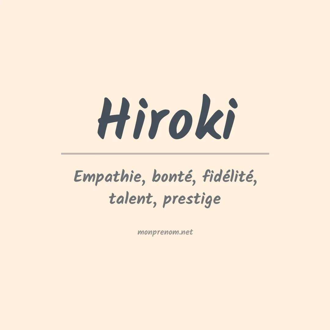 Signification du prénom Hiroki