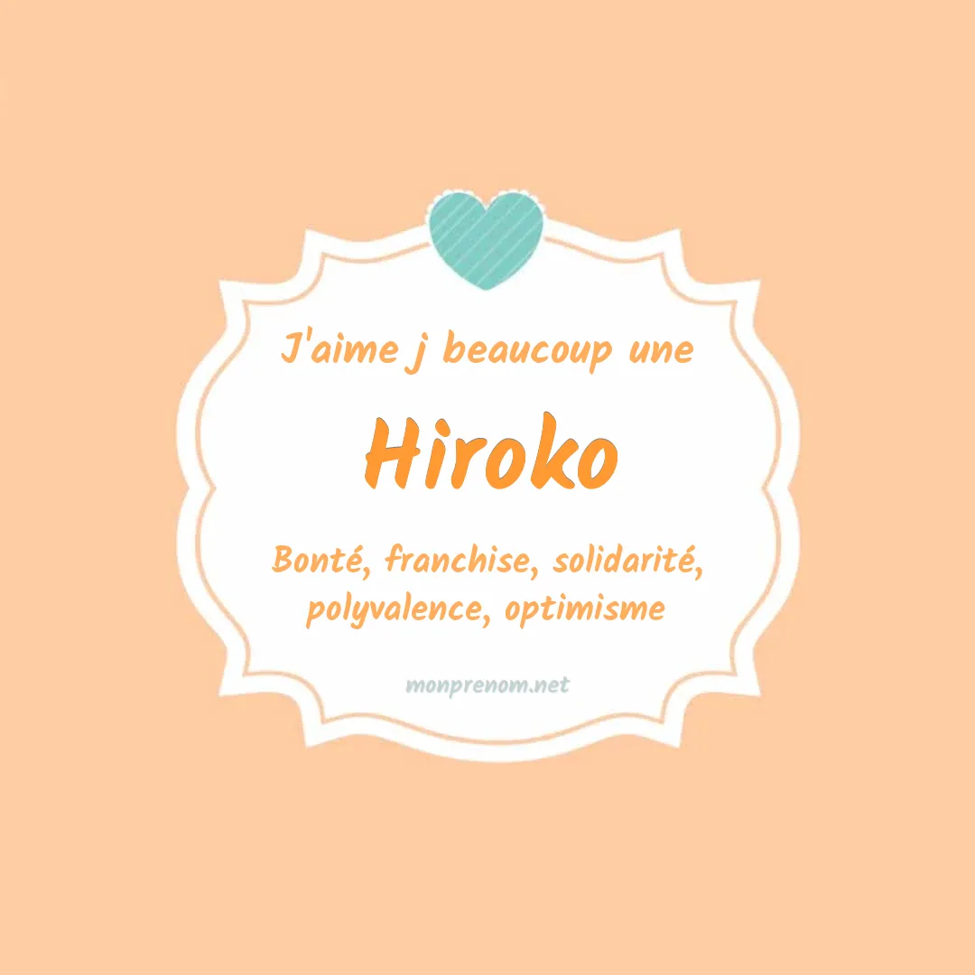 J'aime beaucoup Hiroko