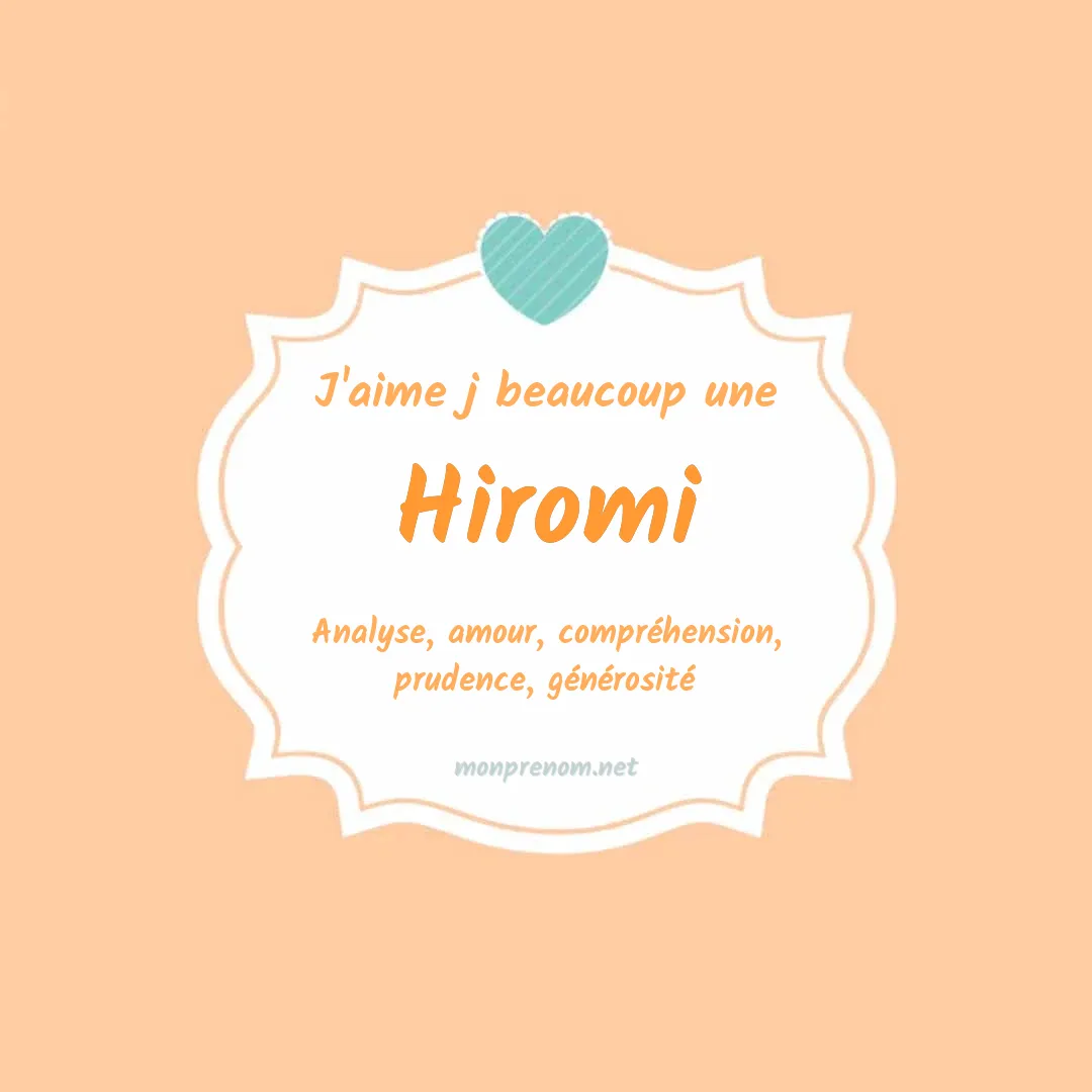 J'aime beaucoup Hiromi