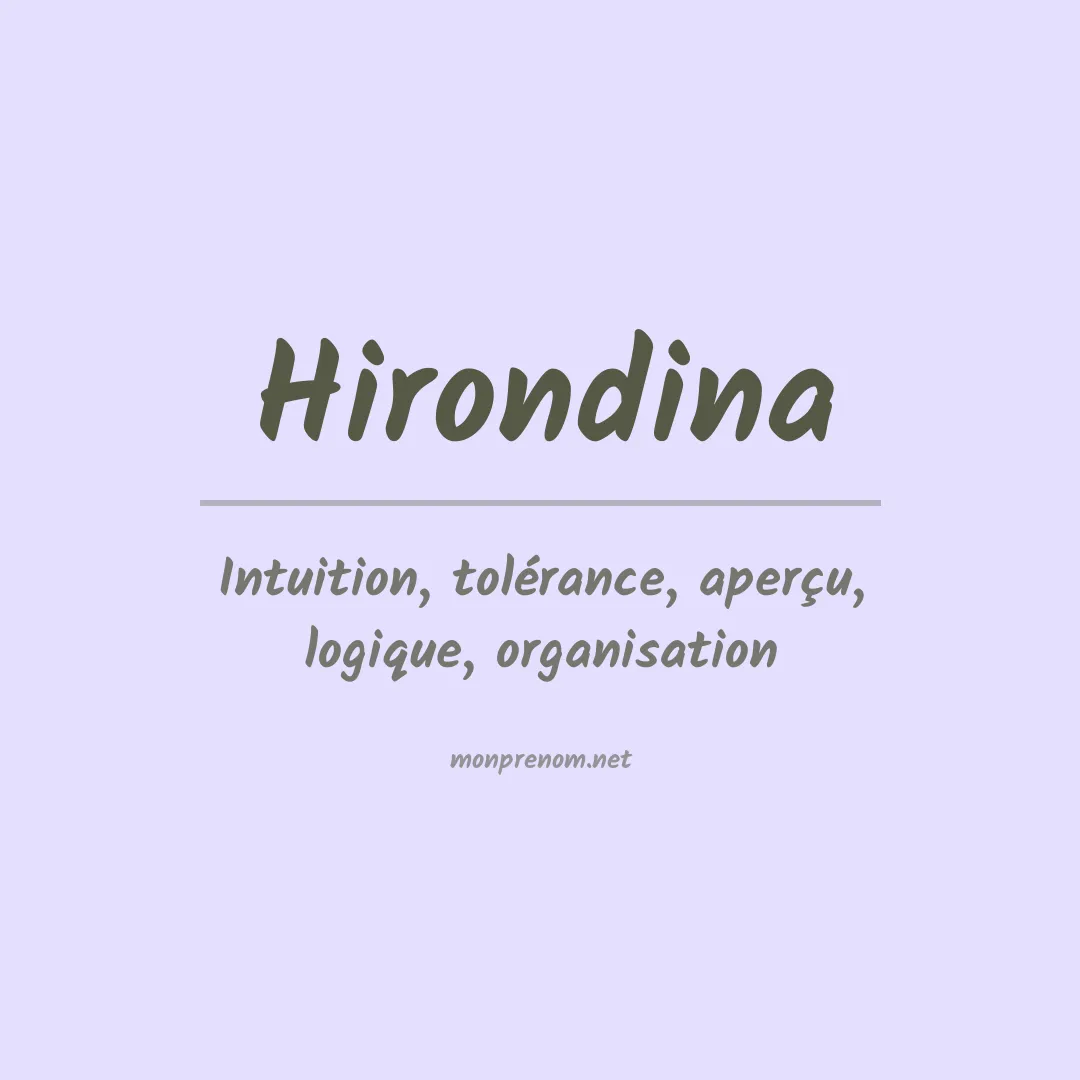 Prénom Hirondina