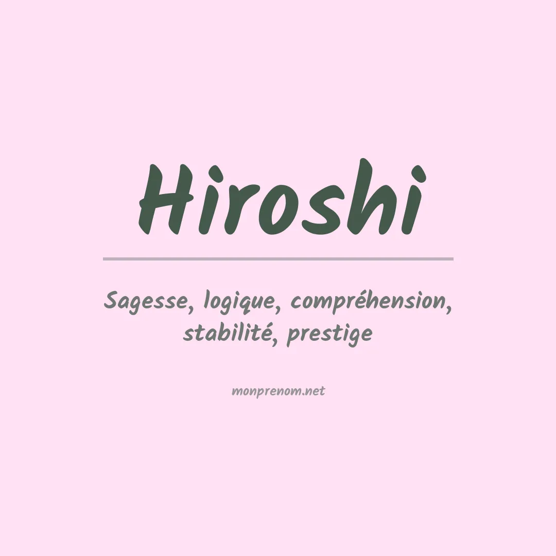 Prénom Hiroshi