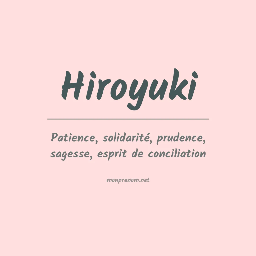 Signification du prénom Hiroyuki
