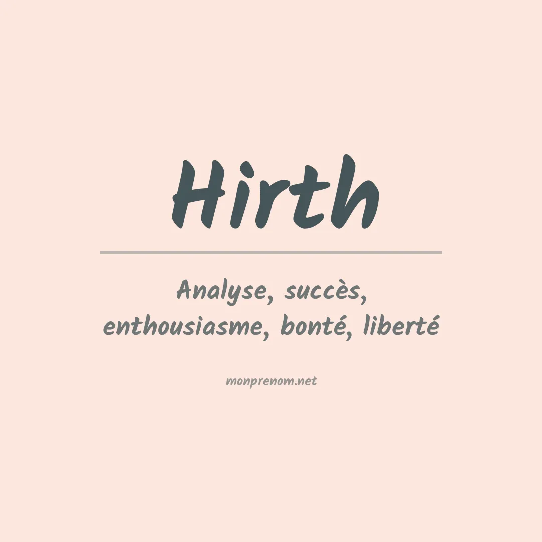 Prénom Hirth