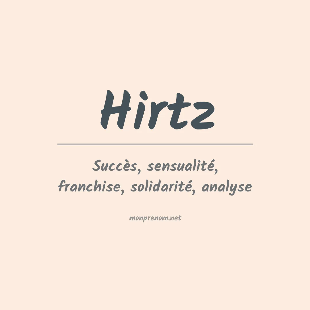 Prénom Hirtz