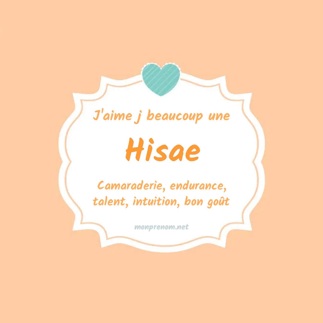J'aime beaucoup Hisae