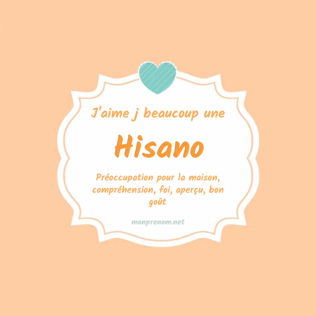 J'aime beaucoup Hisano