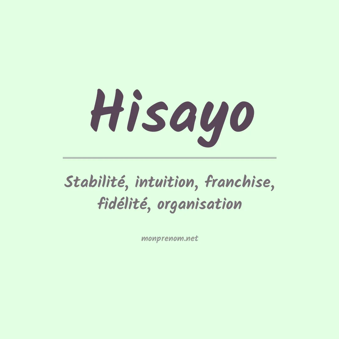 Prénom Hisayo