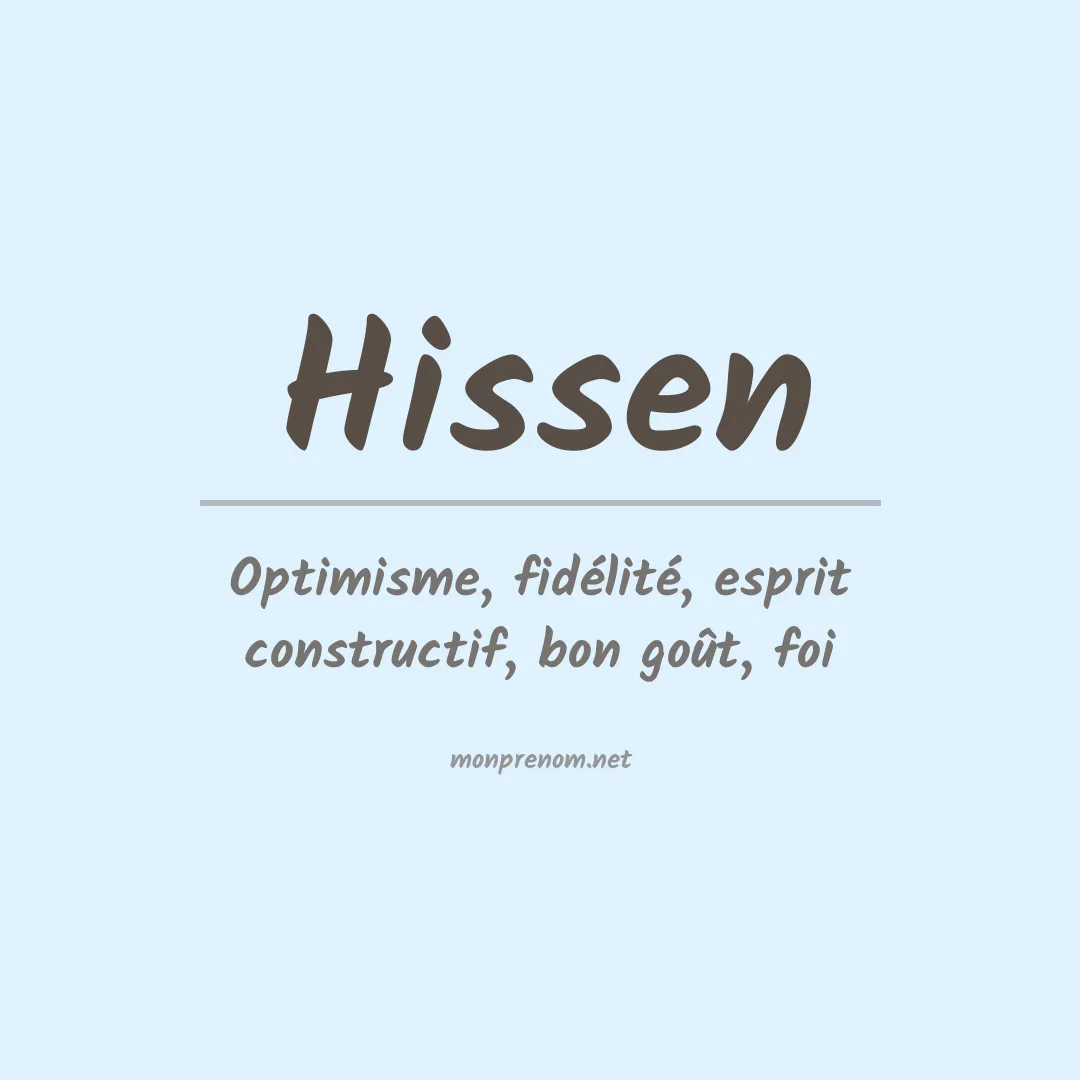Signification du prénom Hissen