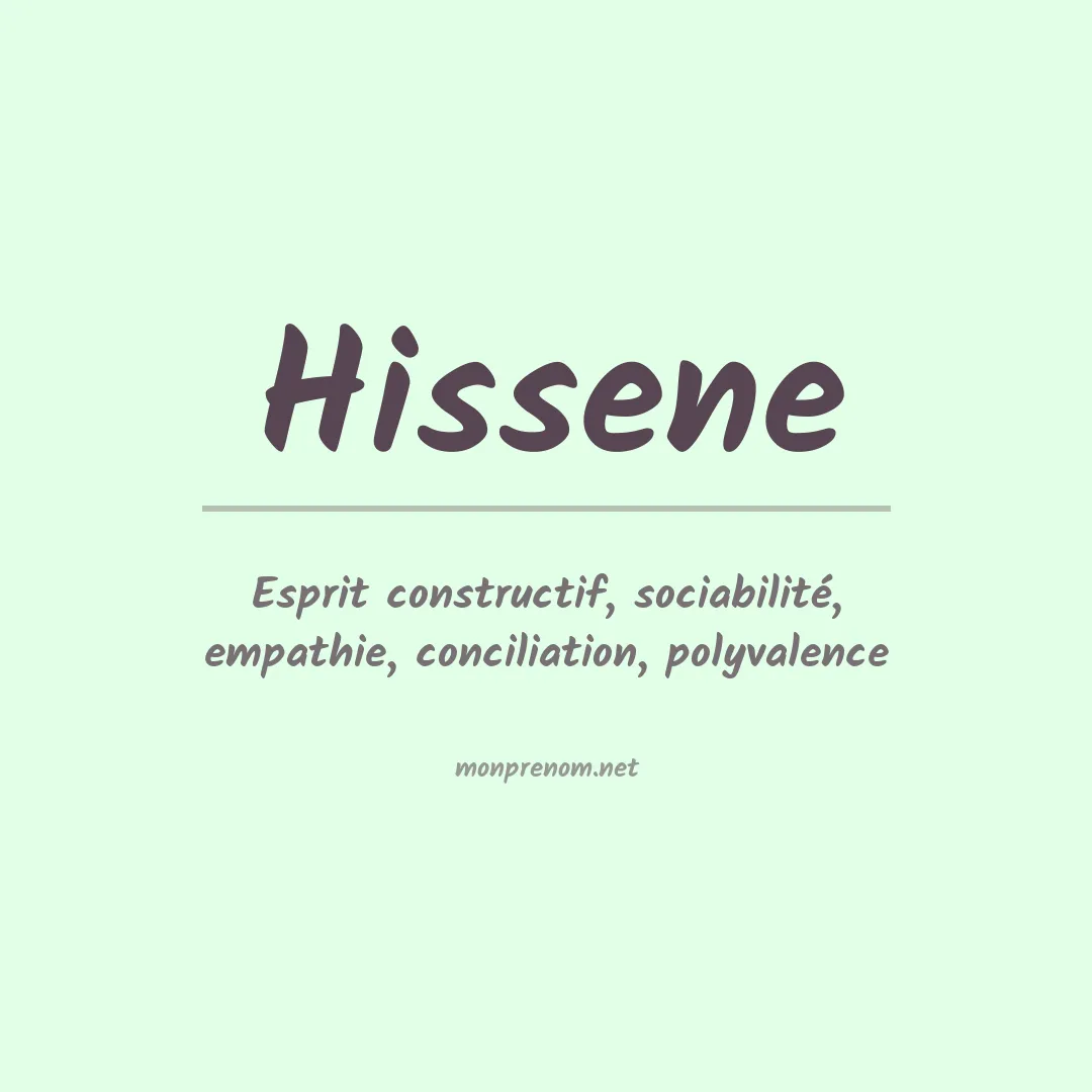 Signification du prénom Hissene