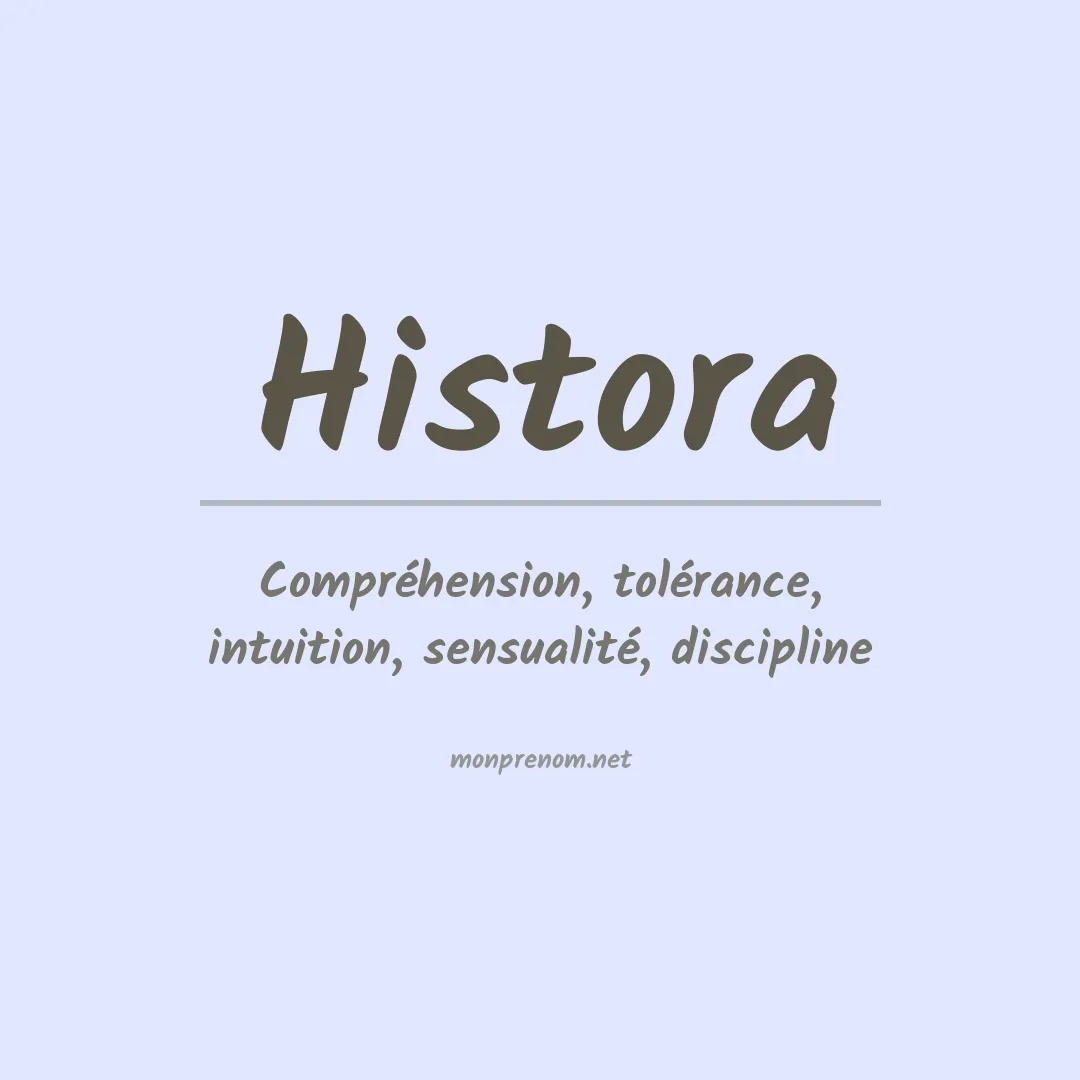 Signification du prénom Histora