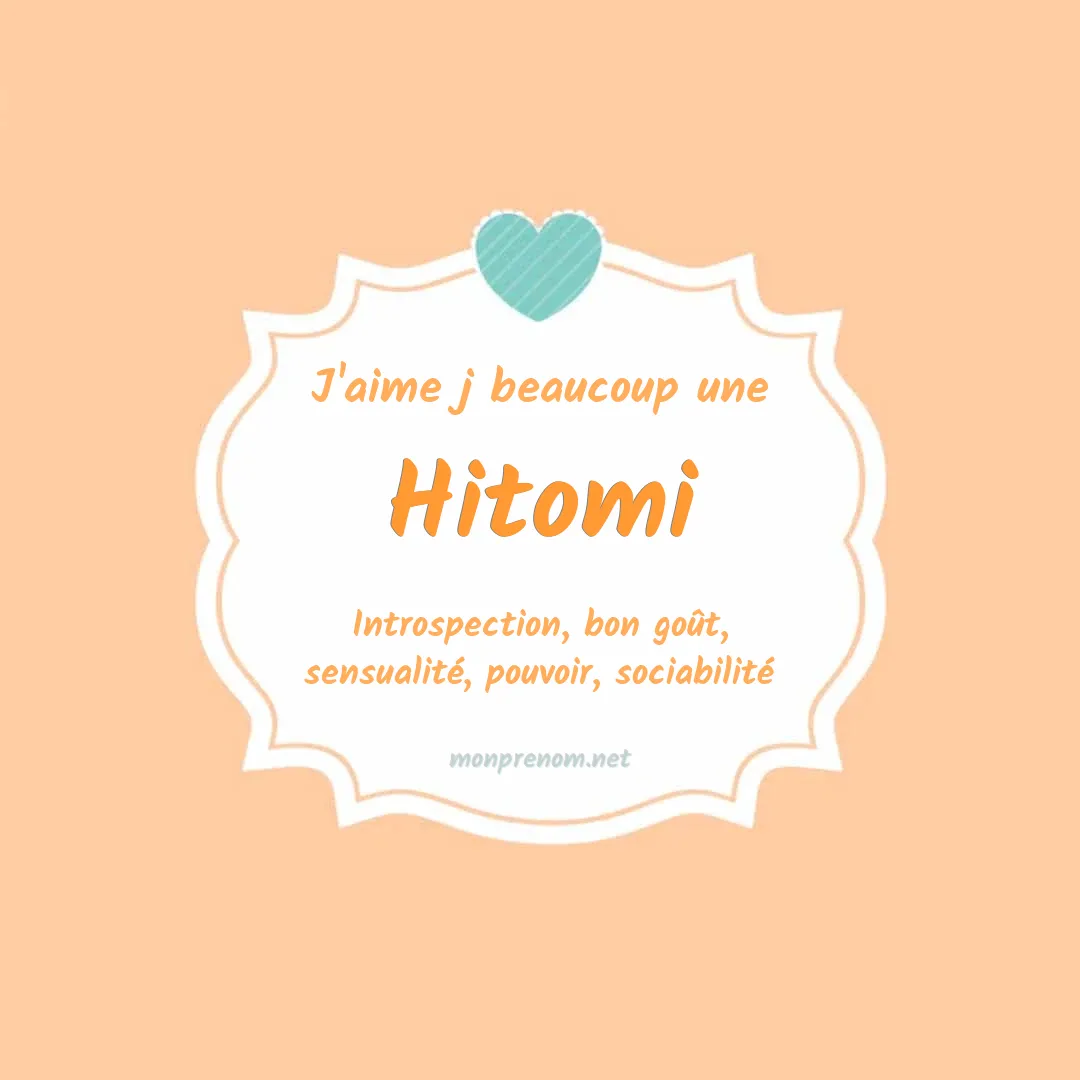 J'aime beaucoup Hitomi